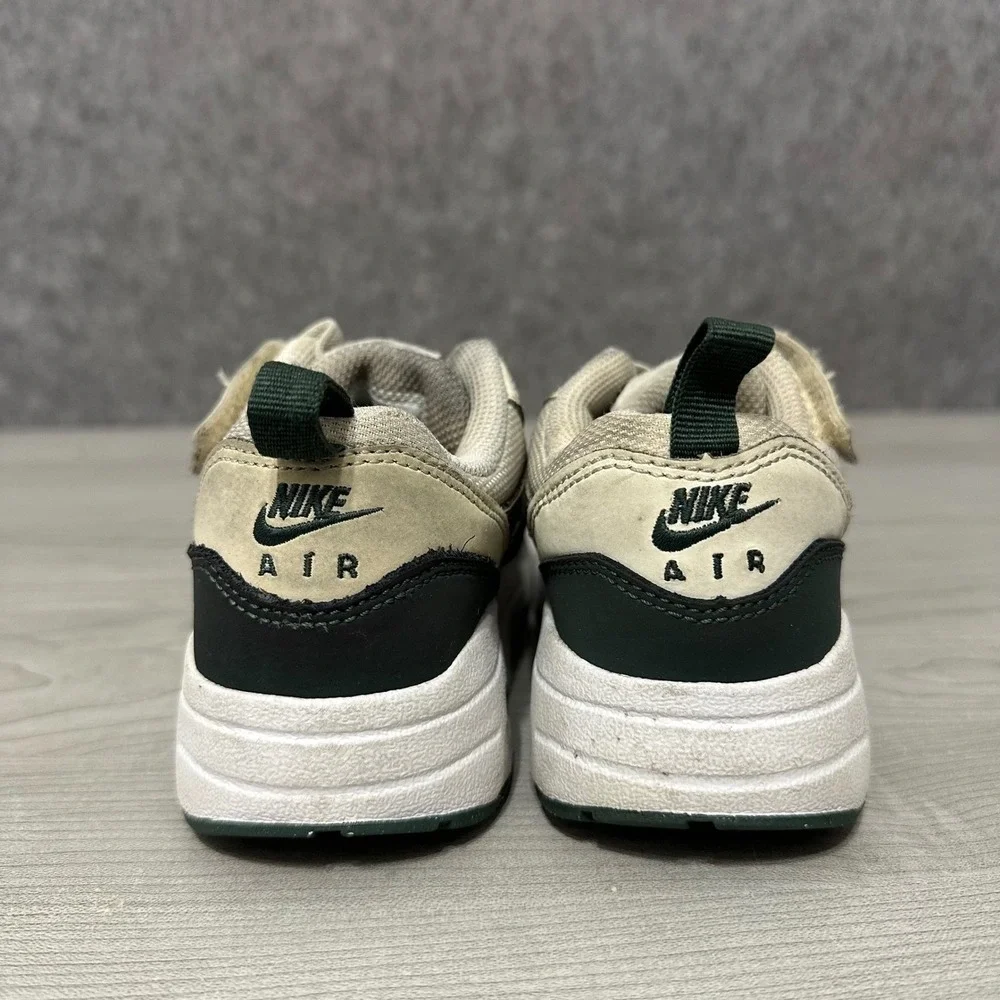 Nike Air Max 1 EasyOn Toddler Shoes Pale Ivory Vintage Green DZ3308-107 Size 12C